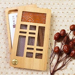 [木城工坊] 原木木作造型名片盒 - 窗框款 第1張的照片