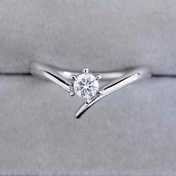 一粒ダイヤの指輪 0.3ct プラチナ 婚約指輪 トップグレードのダイヤで