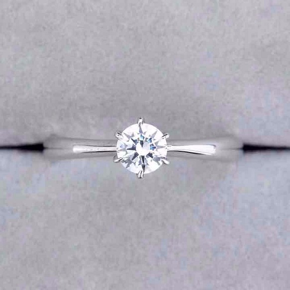 一粒ダイヤの指輪 0.3ct プラチナ 婚約指輪 トップグレードのダイヤで