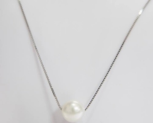 【無調色】プラチナパールネックレス 7.5-8ミリ スルーネックレス pt850 あこや真珠 真珠