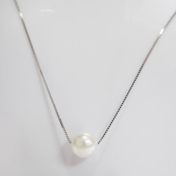 【無調色】プラチナパールネックレス 7.5-8ミリ スルーネックレス pt850 あこや真珠 真珠