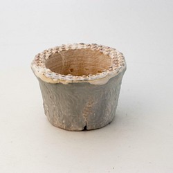 陶器製（２号ポット相当）多肉植物の欲しがる植木鉢 PRc-4129ブルーグリーン 1枚目の画像