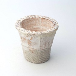 陶器製　多肉植物の欲しがる植木鉢 ICSc-4348イエロー・グリーン 1枚目の画像
