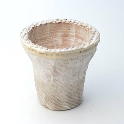 陶器製　多肉植物の欲しがる植木鉢 ICMc-4351イエロー・グリーン 1枚目の画像
