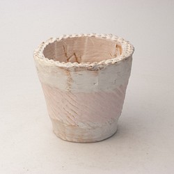 陶器製（2.5号ポット相当）多肉植物の欲しがる植木鉢 NSSc-5758ピンク 1枚目の画像