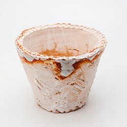 陶器製（3号ポット相当）多肉植物の欲しがる植木鉢 OPM-8157 1枚目の画像