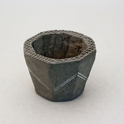 陶器製（2号ポット相当）植木鉢 KEScd-ミカゲ8594グリーン 1枚目の画像