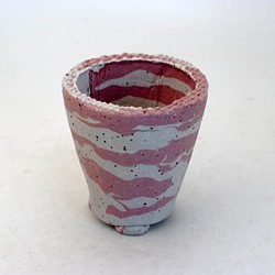 #陶器製（２号ポット相当）　植木鉢 AAMcdミカゲ-8852ピンク 1枚目の画像