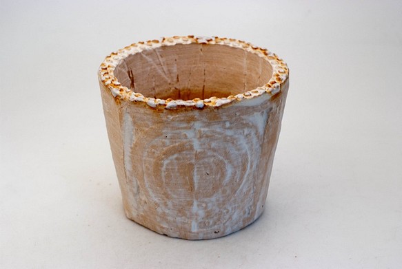 陶器製（3号ポット相当）多肉植物の欲しがる植木鉢 SSLd-9655 1枚目の画像