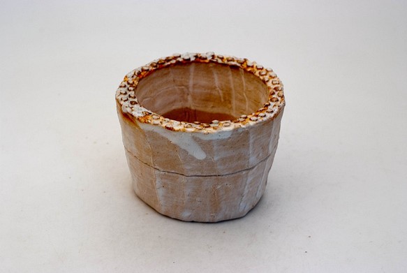 陶器製（2号ポット相当）多肉植物の欲しがる植木鉢 SSSS-9657 1枚目の画像