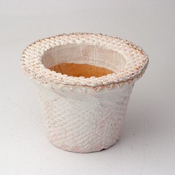陶器製（2.5号ポット相当）　多肉植物の欲しがる植木鉢 nsscd-ピンク-1144 1枚目の画像