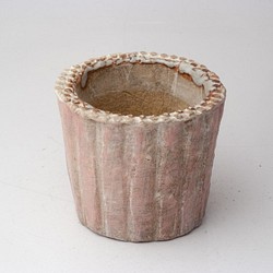 陶器製（2号ポット相当）　多肉植物の欲しがる植木鉢 SSS-c-ピンク-1655 1枚目の画像