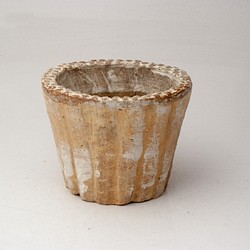 陶器製（2.5号ポット相当）　多肉植物の欲しがる植木鉢 SMSc-2978イエロー 1枚目の画像