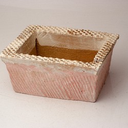 陶器製　多肉植物の欲しがる植木鉢 AES(Ⅰ)-cd-3119ピンク 1枚目の画像
