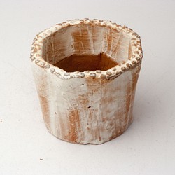 陶器製（2.5号ポット相当）　多肉植物の欲しがる植木鉢 KE-3960 1枚目の画像