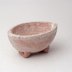 陶器製　多目的自由な植木鉢 CV-4255ミカゲピンク 1枚目の画像