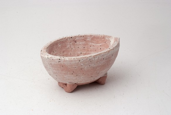 陶器製　多目的自由な植木鉢 CV-4255ミカゲピンク 1枚目の画像