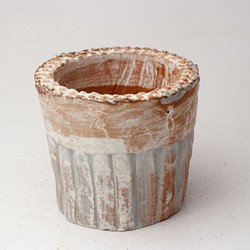 陶器製（2号ポット相当）　多肉植物の欲しがる植木鉢 SSSc-4256ブルー 1枚目の画像