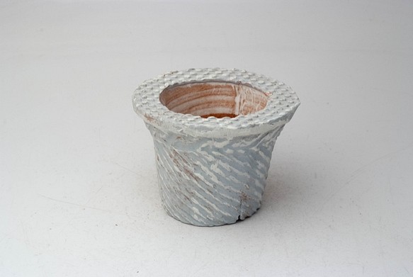 陶器製（２号ポット相当）　多肉植物の欲しがる植木鉢 AAScd-4981ブルー 1枚目の画像