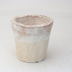 陶器製（２号ポット相当）　多肉植物の欲しがる植木鉢 AAMc-3786イエロー 1枚目の画像