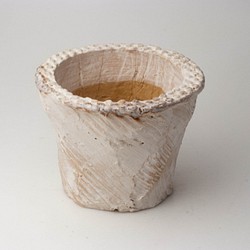 陶器製（2.5号ポット相当）多肉植物の欲しがる植木鉢 OPS-7963 1枚目の画像