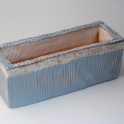 陶器製　pots鉢 AEEc-8102ブルー 1枚目の画像
