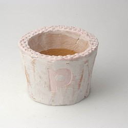 陶器製（2号ポット相当）多肉植物の欲しがる植木鉢 PSc-8216ピンク 1枚目の画像
