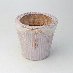 植木鉢 陶器（２号ポット相当）多肉植物の欲しがる植木鉢 AAMc-9038パープル 1枚目の画像
