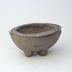陶器製　多目的自由な植木鉢 CVc-ミカゲグレイ-77 1枚目の画像