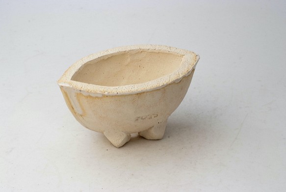 陶器製　多目的自由な植木鉢 CVc-ミカゲホワイト-88 1枚目の画像