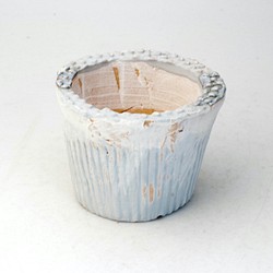 植木鉢 陶器（２号ポット相当）多肉植物の欲しがる植木鉢 AASc-2163ブルーグリーン 1枚目の画像