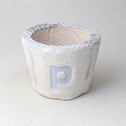 陶器製（2号ポット相当）多肉植物の欲しがる植木鉢 PSc-3261ブルー 1枚目の画像