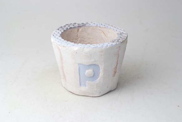 陶器製（2号ポット相当）多肉植物の欲しがる植木鉢 PSc-3261ブルー 1枚目の画像