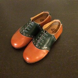 【受注制作】イタリアからハンドメイド子供靴　saddle  14.5-16.5cm 1枚目の画像