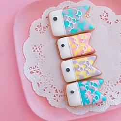 【端午の節句】を彩る、ケーキに飾ってもかわいい！！鯉のぼりアイシングクッキーセット 1枚目の画像