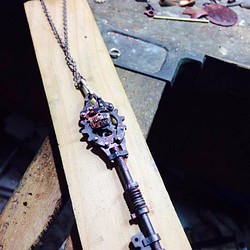 蒸汽發條鑰匙   steampunk  銅零件組合 第1張的照片