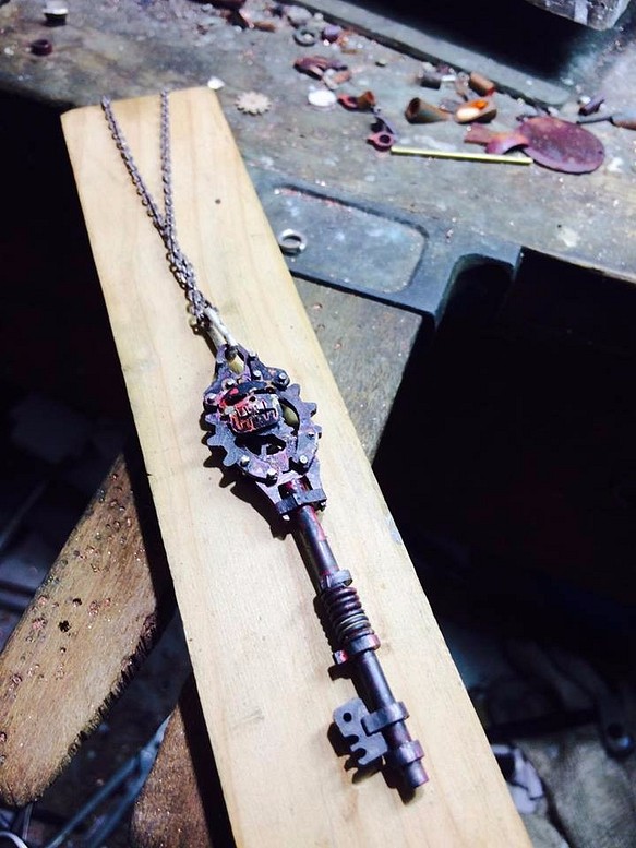 蒸汽發條鑰匙   steampunk  銅零件組合 第1張的照片