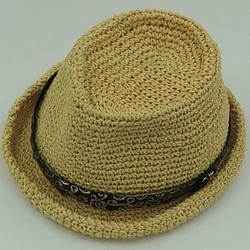 布莉安娜手作織物/短帽沿拉菲草紳士帽+大淑女帽56cm*2 訂作單 第1張的照片