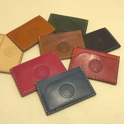 【名入・送料無料】シンプルな革のパスケース　８色 1枚目の画像