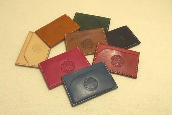 【名入・送料無料】シンプルな革のパスケース　８色 1枚目の画像
