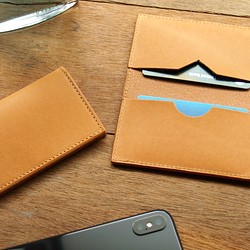 Leather Card Case - Classic Tan 1枚目の画像