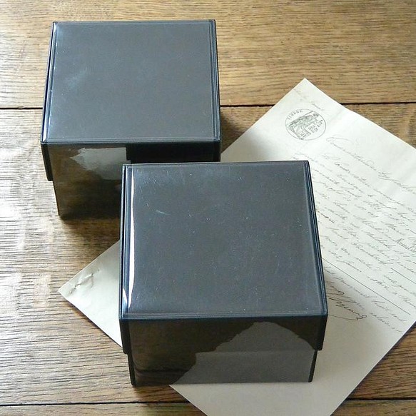 シースルーボックス　2個セット（ブラック） 1枚目の画像