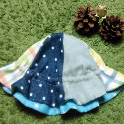 嬰兒鬱金香帽子星級×6種紗布 第1張的照片