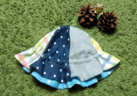 嬰兒鬱金香帽子星級×6種紗布 第1張的照片