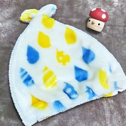 毛巾帽滴藍色×黃色 第1張的照片