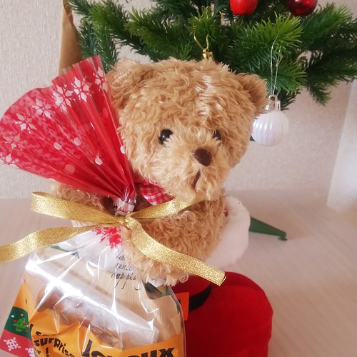 テディベアのクリスマスブーツギフト クリスマスひとくち菓子6個 スイーツ お菓子 パン ナチュラル菓子工房citron 通販 Creema クリーマ ハンドメイド 手作り クラフト作品の販売サイト