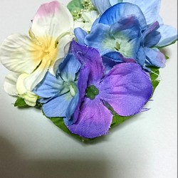 紫陽花ヘアアクセ 1枚目の画像