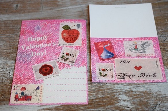 Happy Valentine's Day のカード3枚セット 1枚目の画像