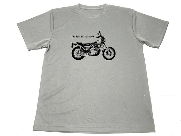 グレー　バイク　ドライ　Tシャツ　オートバイ　 1枚目の画像