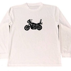 ロケットカウル ドライ ロング Tシャツ ロンT 白 バイク グッズ 旧車 T